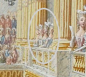 Marie Antoinette and her ladies at Louis XVI's coronation